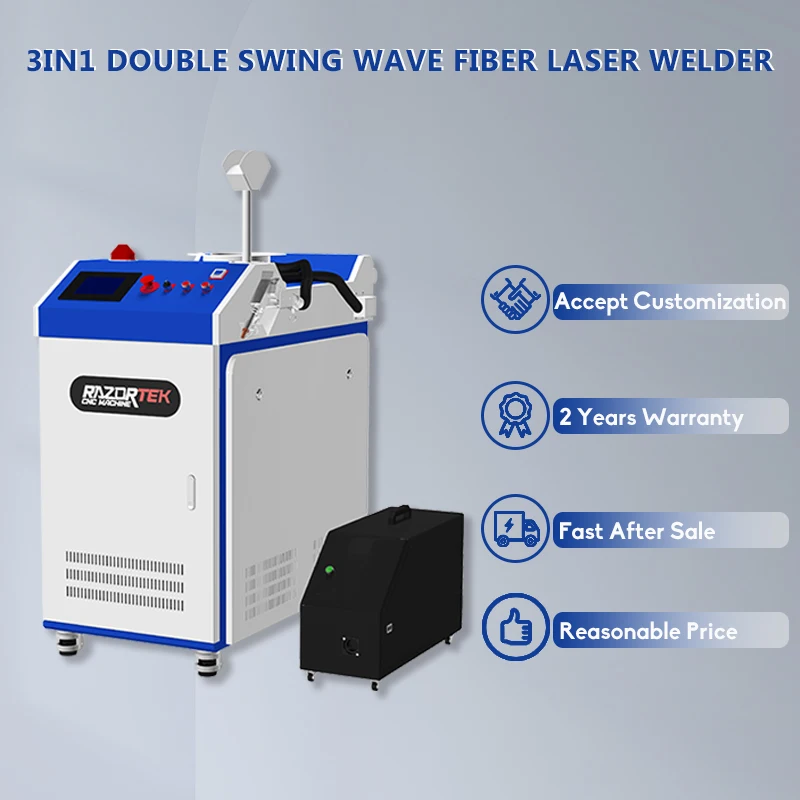 1200W-3000W 3 In 1 Laser Welding Machine Price for Metal Aluminum Stainless Fiber Laser Welding Cleaning Cutting Machine