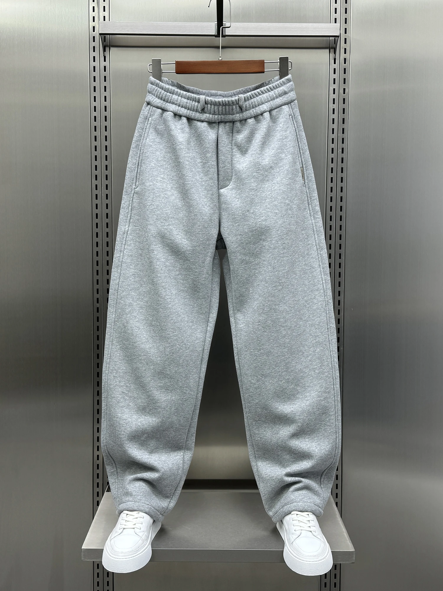 

Fall 2024 Men's Spor Fce Lined Straight Leg Pure Color Versatile Long Pants Casual Trousers Loose Fit Youthful Sle