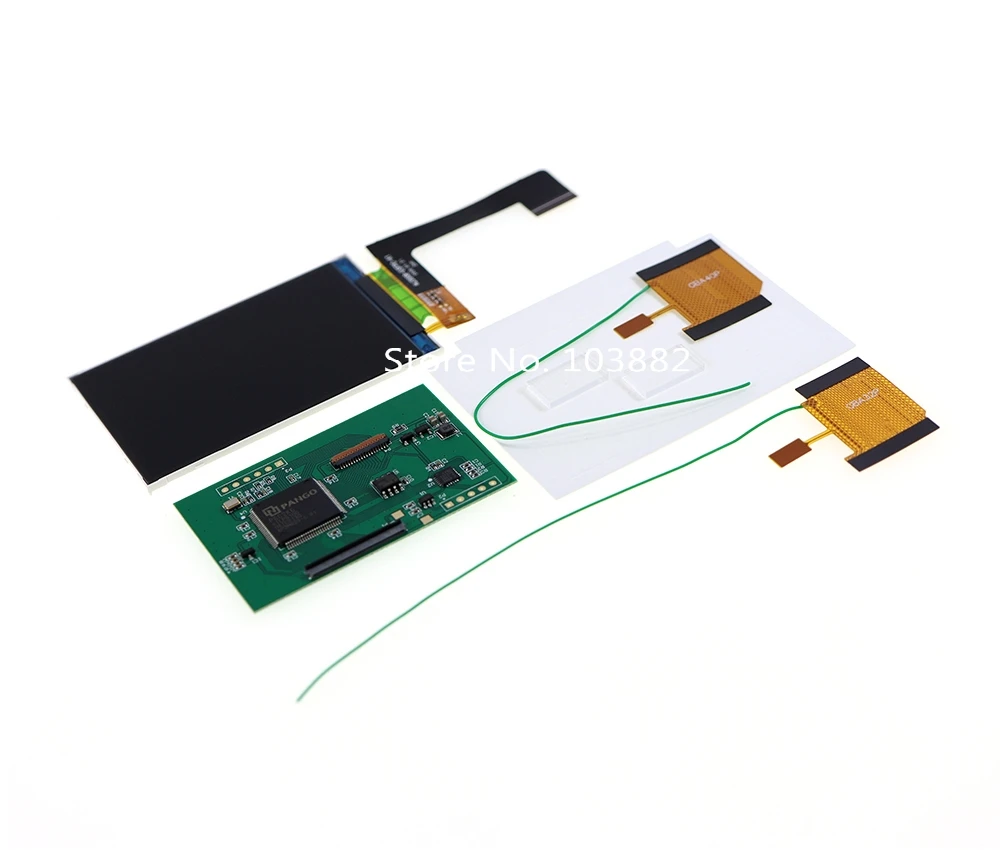 V2.0 IPS LCD Screen For GBA Highlight Brightness LCD screen For GBA Cut-free shell No welding Original Size Screen