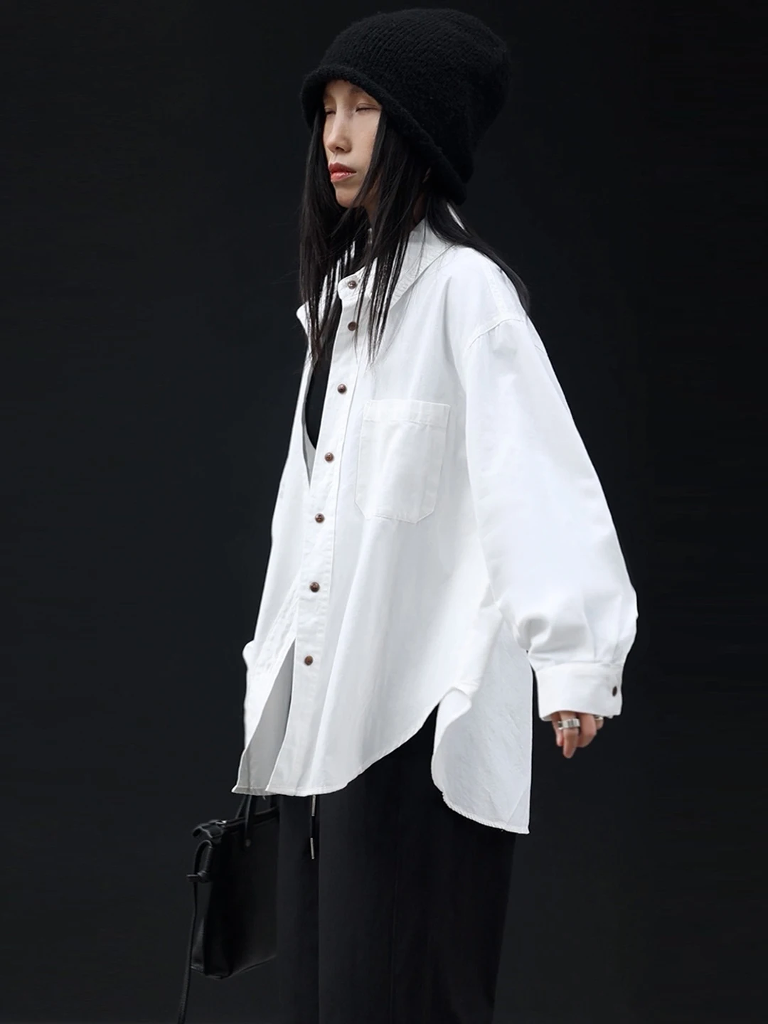 

Gray Pink Oversized Cotton Shirt Women's Loose Long Sleeve Sun Protection Open Cardigan Casual Style Breathable Comfortable Top