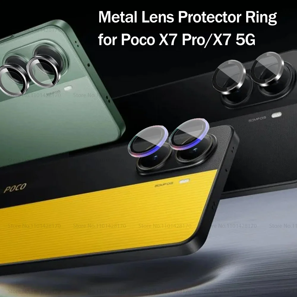 for Poco X7 Pro 5G Back Lens Ring Metal Glass Cover Xiaomi PocoX7 Little X7Pro PocoX7Pro Global Phone Camera Protector Case Cap