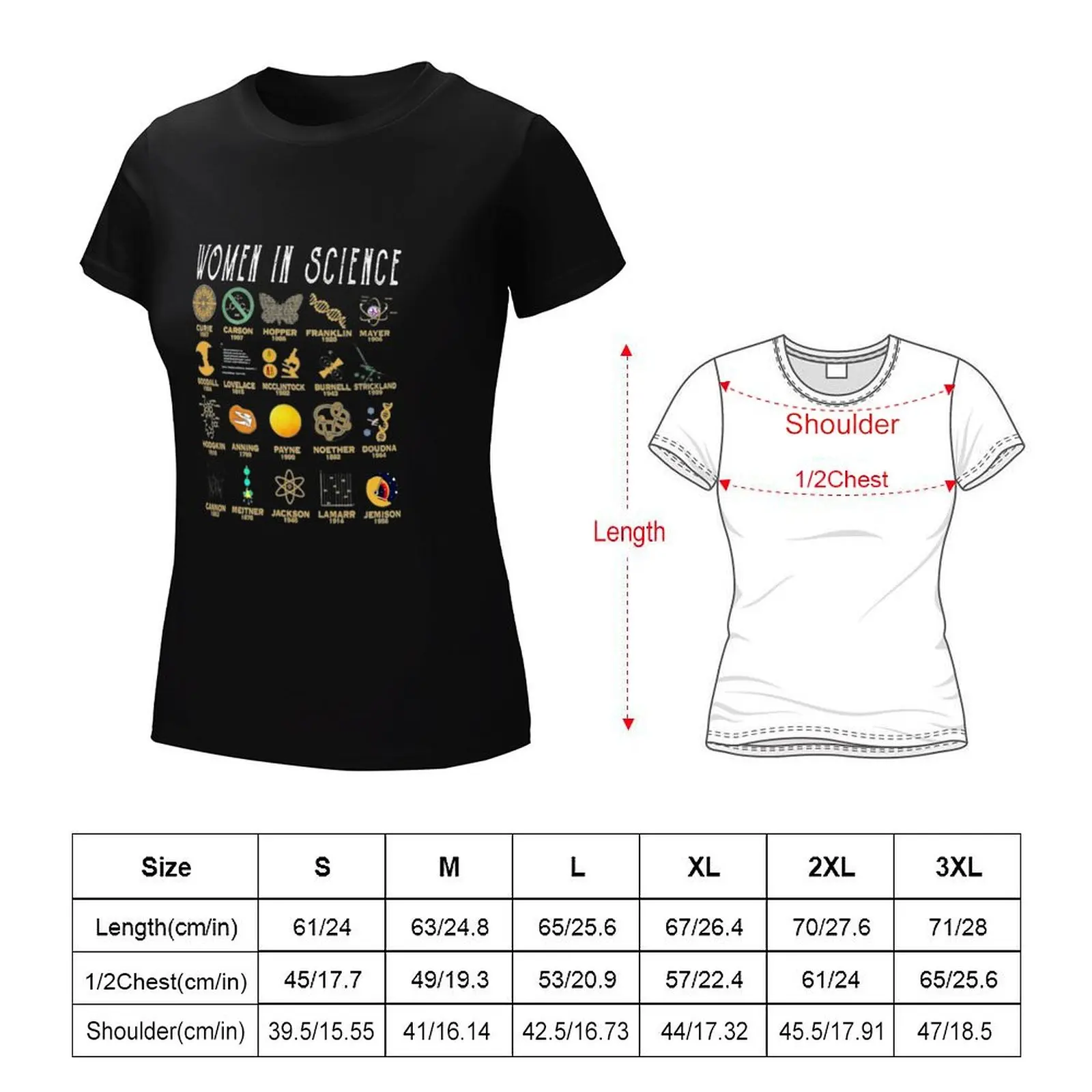 WOMEN IN SCIENCELove Science 12 T-Shirt tops shirts graphic tees plus size tops summer tops cat shirts for Women