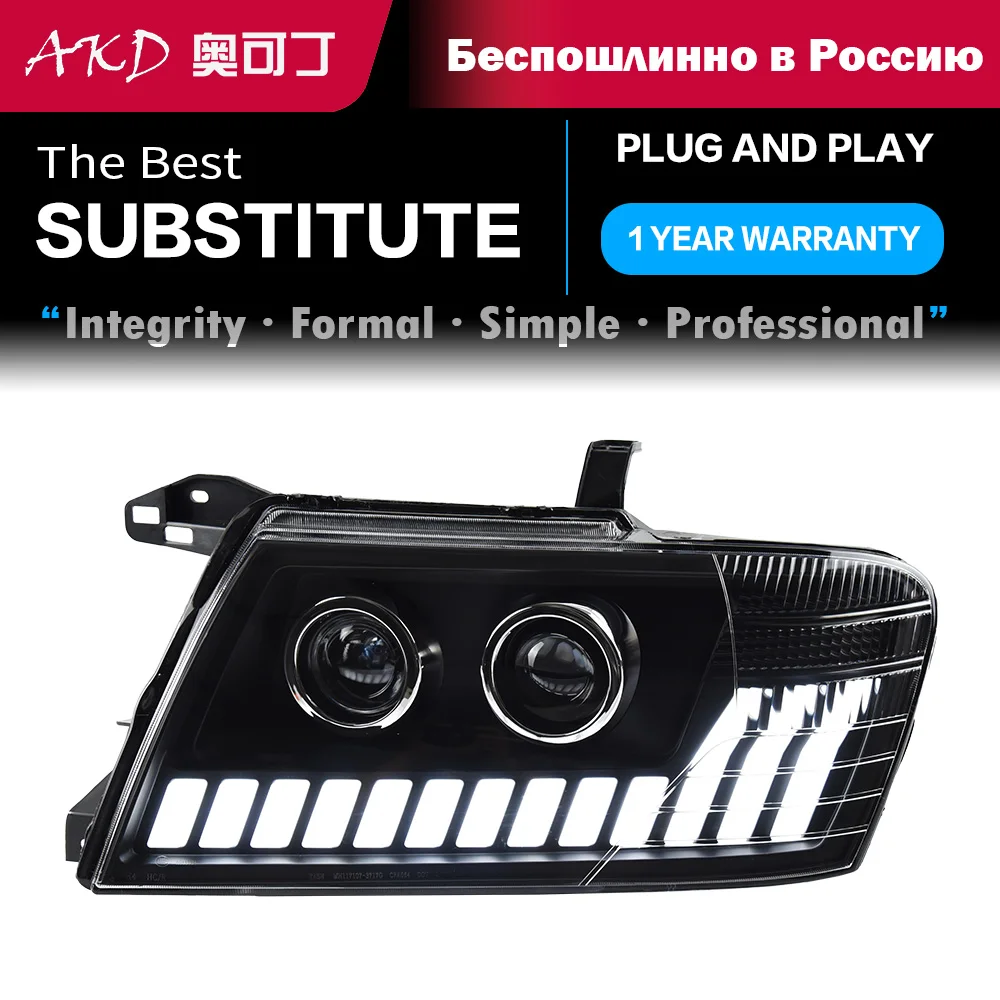 Auto Parts For Mitsubishi Pajero V73 Headlights 2000-2012 latest Styling LED DRL Low Beam High Beam Car Accesorios Modified