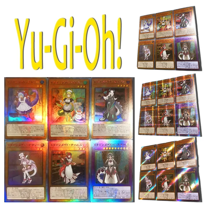 Yu-Gi-Oh Anime Yu-Gi-Oh  Half-dragon maid Small set combinations DIY homemade flashcards Game Collection Birthday Christmas gift