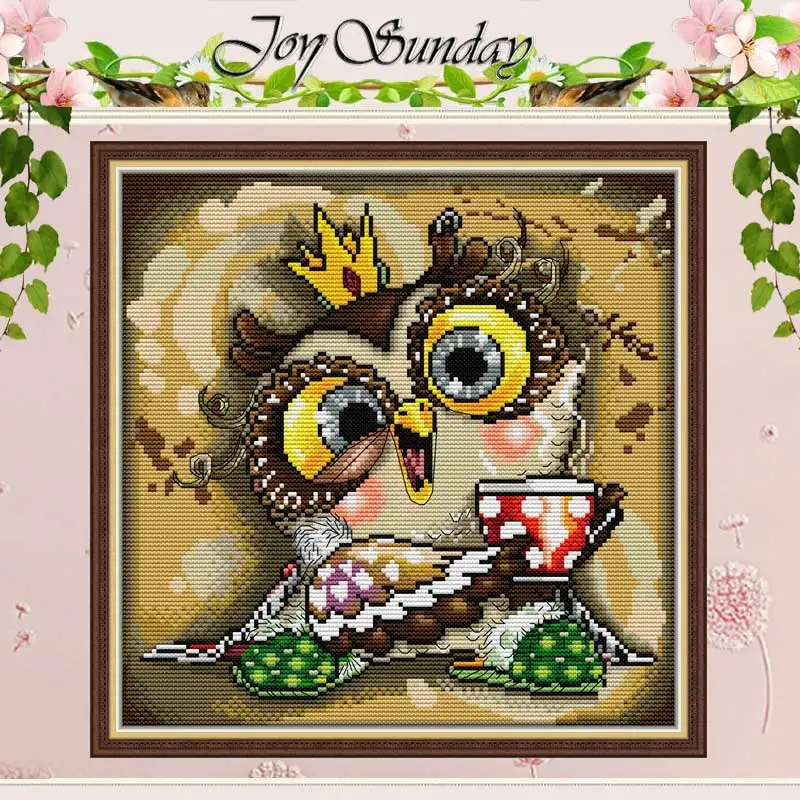 

Owl Animals Patterns Counted Cross Stitch Set DIY 11CT 14CT 16CT Stamped Cross-stitch Kit Embroidery Needlework Home Decor Gifts