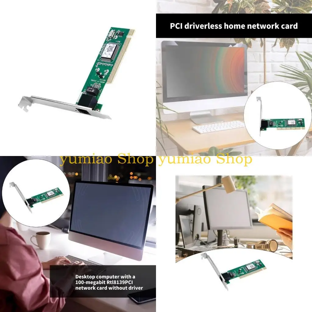 587b Fast 100mbit / s PCI -Netzwerkkarte für Desktop -Nicht -Treiber -Setups Support