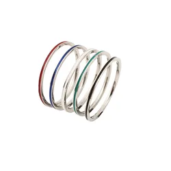 Simple 1MM Thin Stainless Steel Couple Ring For Women Mens Enamel Rings Fashion Classic Lover Finger Jewelry Birthday gifts