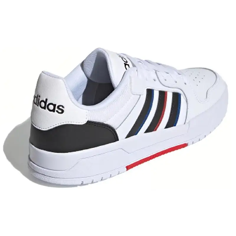 Adidas neo Entrap-Chaussures de Skateboard pour Homme, Baskets Basses Blanches/Noires/Rouges, FY6075