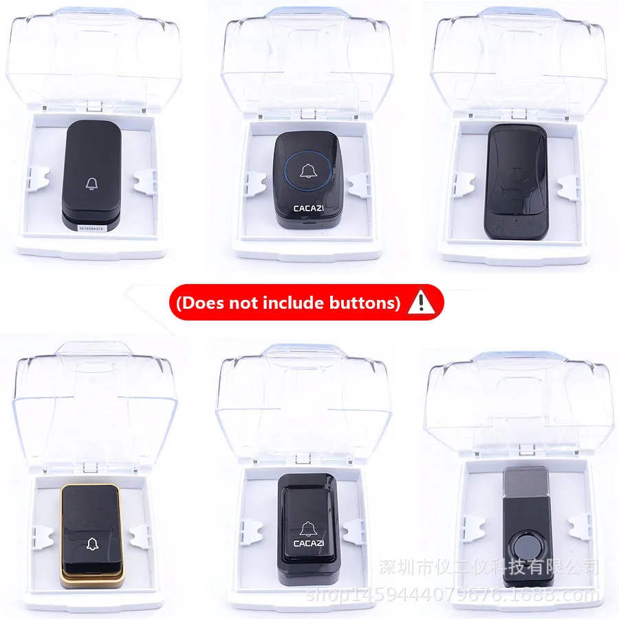 For outdoor transparent doorbell waterproof cover, open-air switch rain cover, outdoor wireless doorbell waterproof splash box p