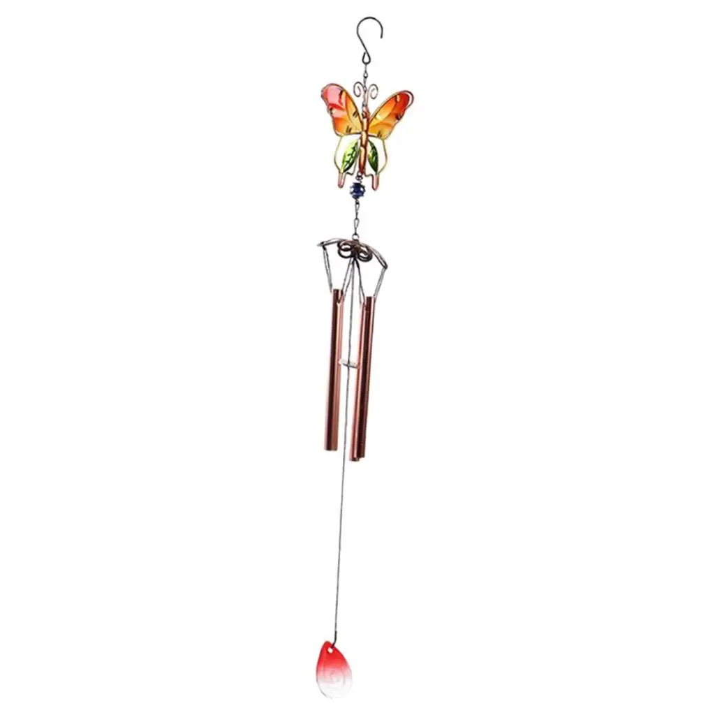 Hanging Wind Garden Butterfly Decoration Metal Wind Chimes Bells for Backyard Patio Window Tree