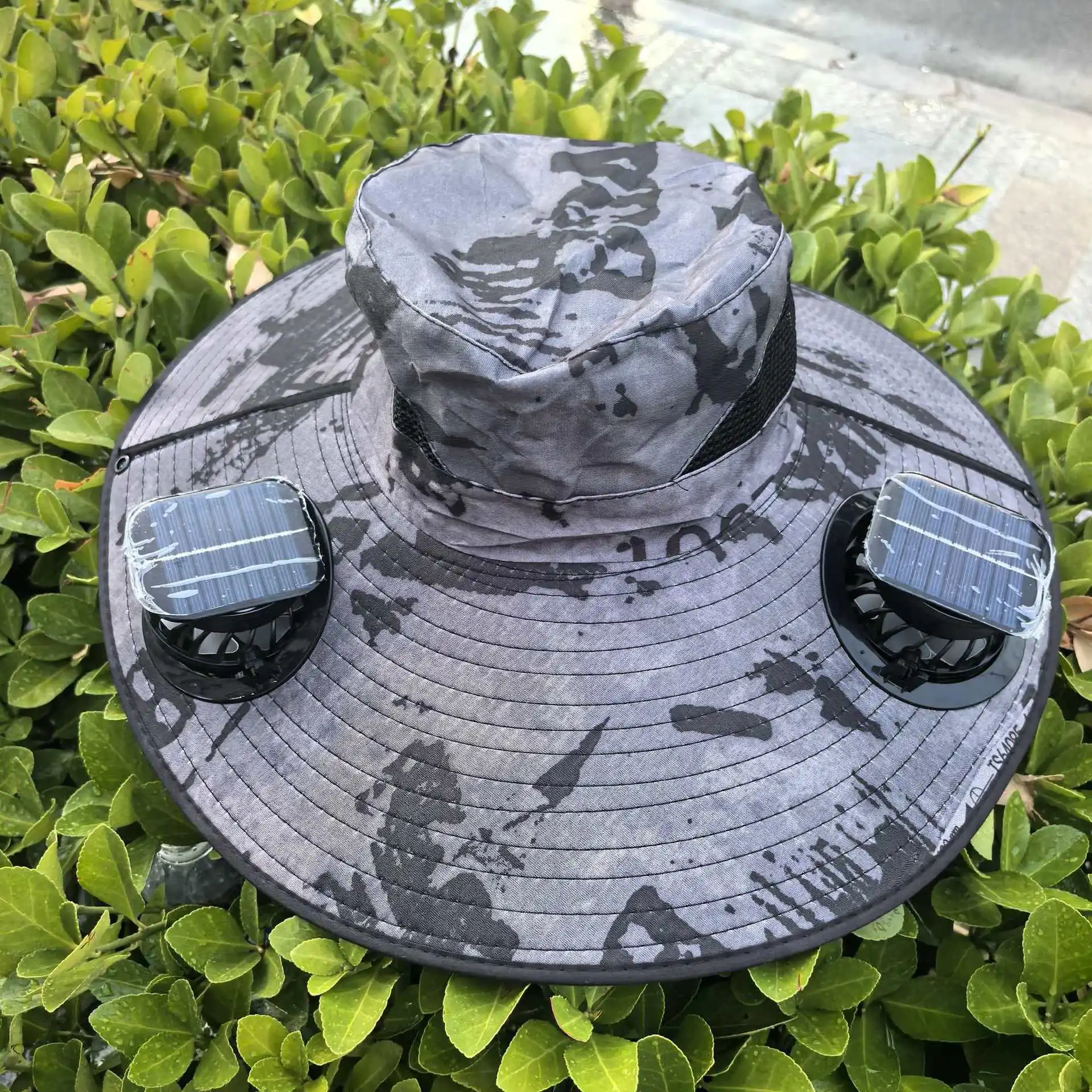 Summer Solar-powered Fan Fashion Fisherman Hat Wide brimmed Outdoor UV Protection Cool Sunhat Bucket Hat