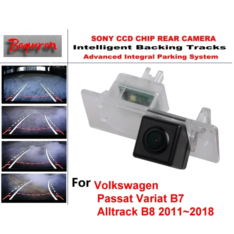 

For vw Passat Variat B7 Alltrack B8 2011~2018 CCD Car Backup Parking Camera Intelligent Tracks Dynamic Guidance Rear View Camera