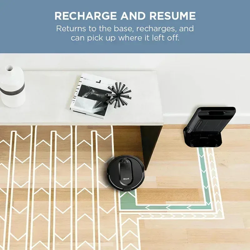 PMD4-Shark IQ Robot Vacuum AV1002AE with XL Self-Empty Base,Self-Cleaning Brushroll,Advanced Navigation,Wi-Fi,Compatible Ale,