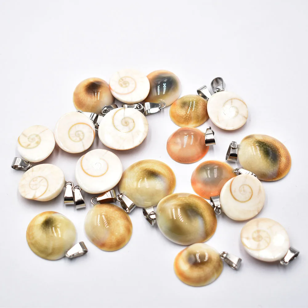 Wholesale 20pcs/lot fashion natural shell stone Snail shape charms pendants for jewelry Accessories making free shipping