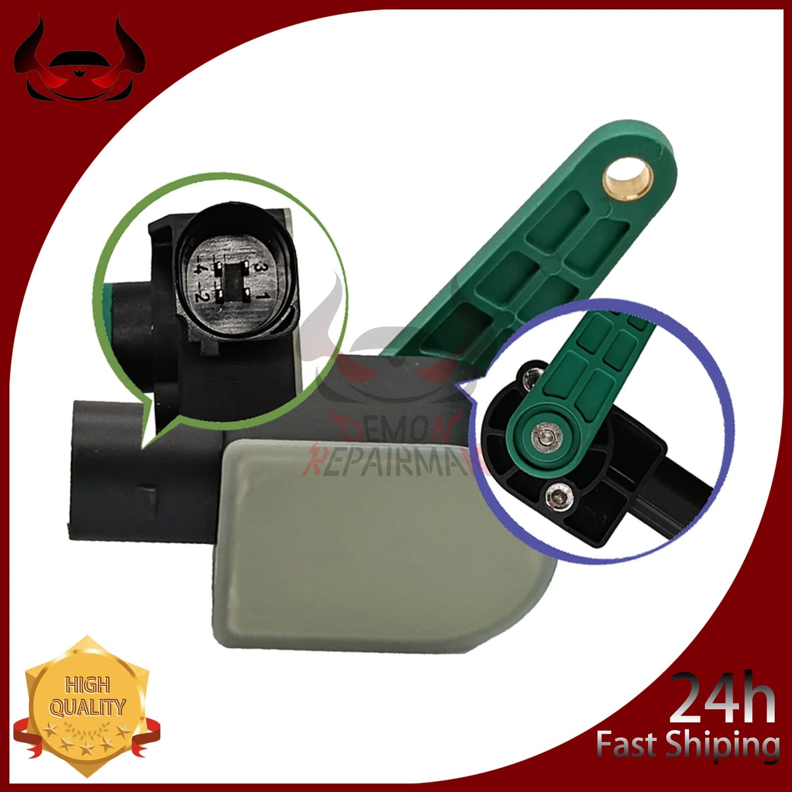 4F0907503 1T0907503 Front Right Height Level Sensor Compatible with Audi A6 A8 TT Spare And Accessory Parts
