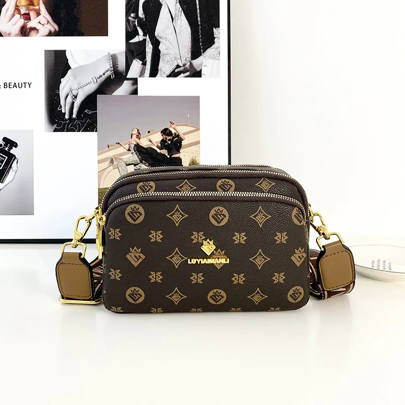 

Luxury Brand Women's Messenger Bag: Genuine Leather Shoulder Bag By Famous Designer Elegant Classic Diaper Bags