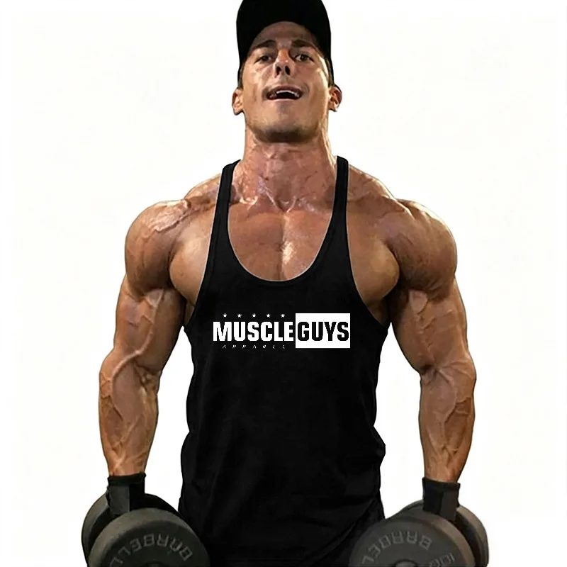 Men's Breathable Gym Vest Quick Dry Racerback Sleeveless Running Tank Top Athletic Workout Shirt For Fitness Summer