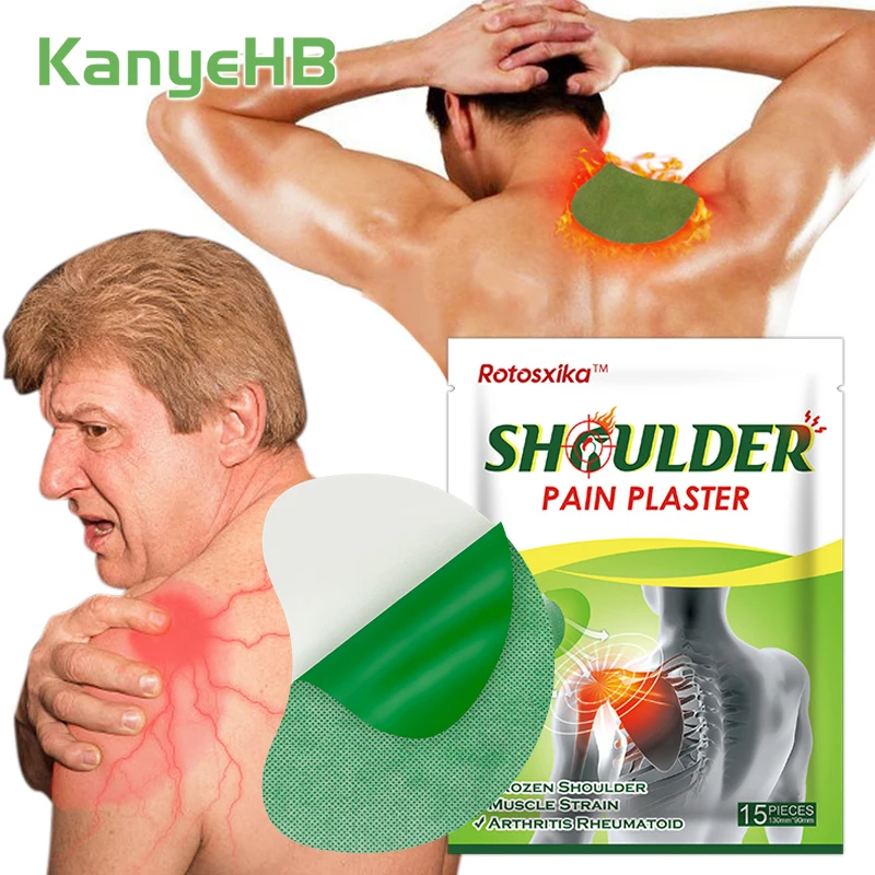 15 piezas = 1 bolsa Parche para alivio del dolor de hombro, hombro congelado, cuello y neuropático, adhesivo para alivio de la artritis y relajación muscular H127