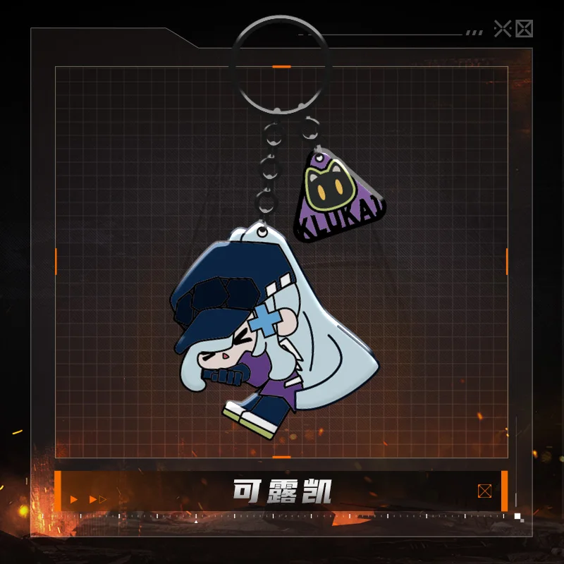 Girls Frontline 2 Exilium Q Version Character Chibi Metal Keychain Backpack Charm Official Game Merchandise Collectible Gift