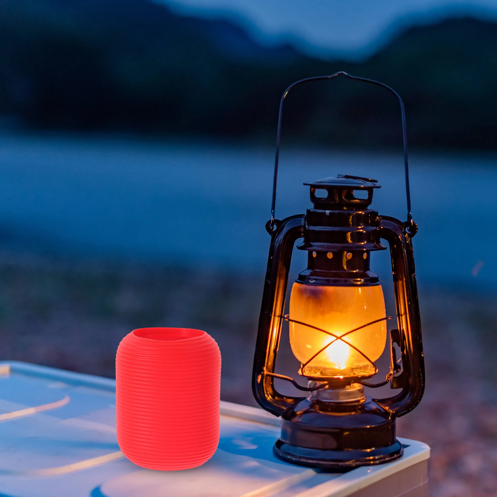 

1 Set Silicone Camping Lampshade Japanese Retro Style Compatible With Goalzero Lights Portable Lightweight For Outdoor Hiking