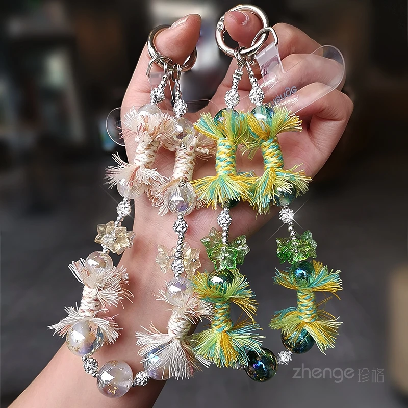 

Цепочка для мобильного телефона с цветком и кристаллами, сверкающий бриллиант, чехол для телефона, подвеска ручной работы, подвесная веревка для уличного телефона