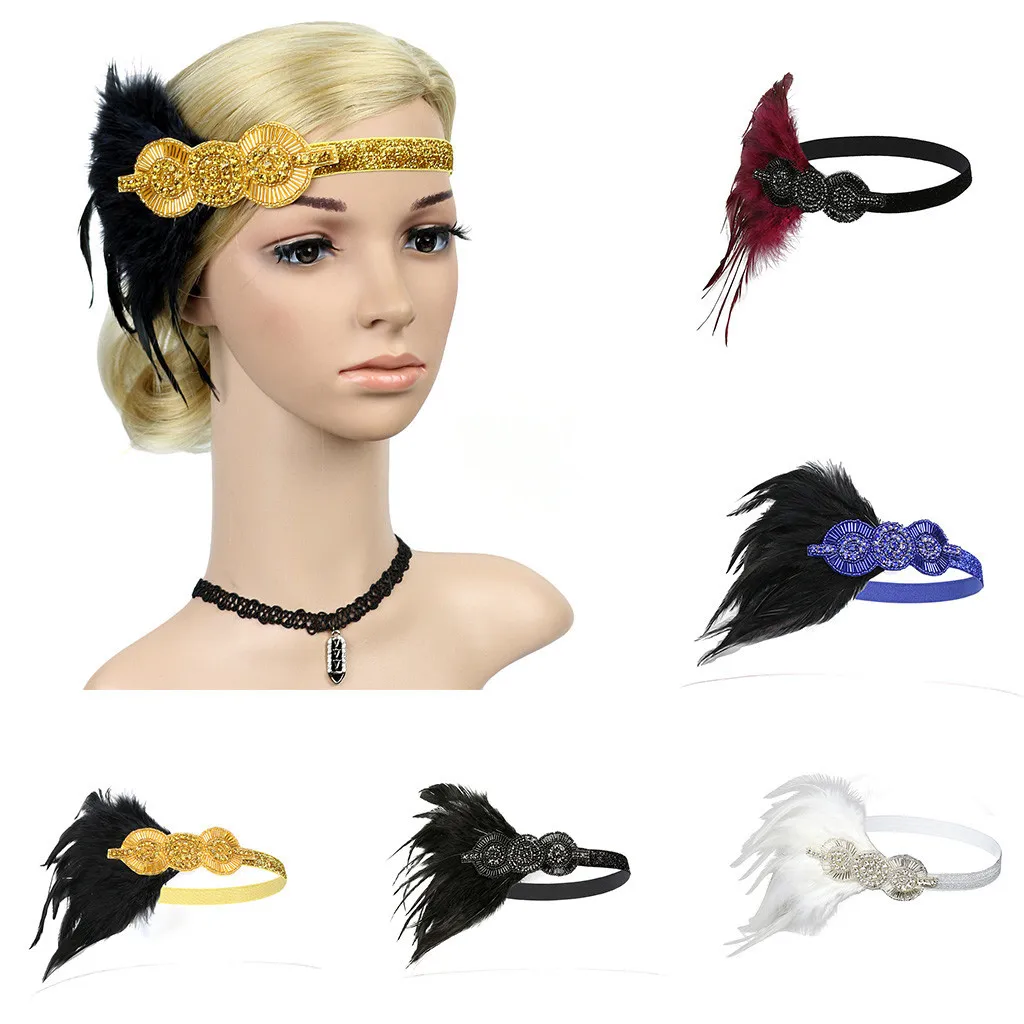 

Headpiece Flapper Headband Headdress Head Band Women Headbands Wide Summer Headbands Soccer Headbands for Girls Headbands Womens