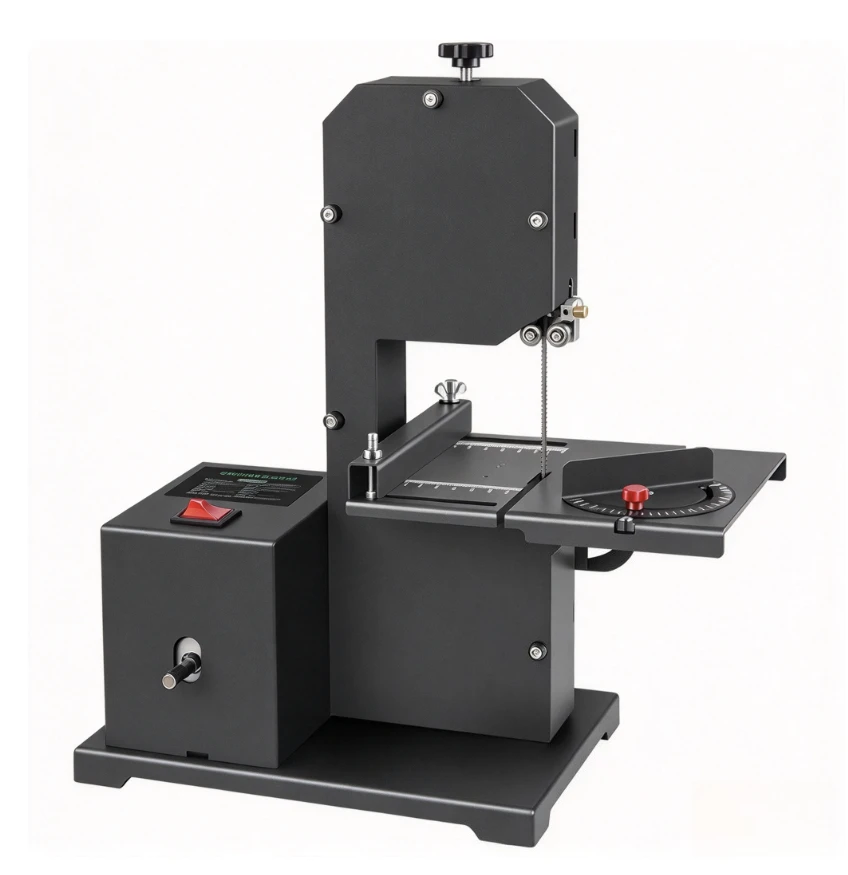 Vertical Band Saw Machine Woodworking Metal Cutting Desktop Small Home Workshop Precision Curve Cutting Tool Equipment