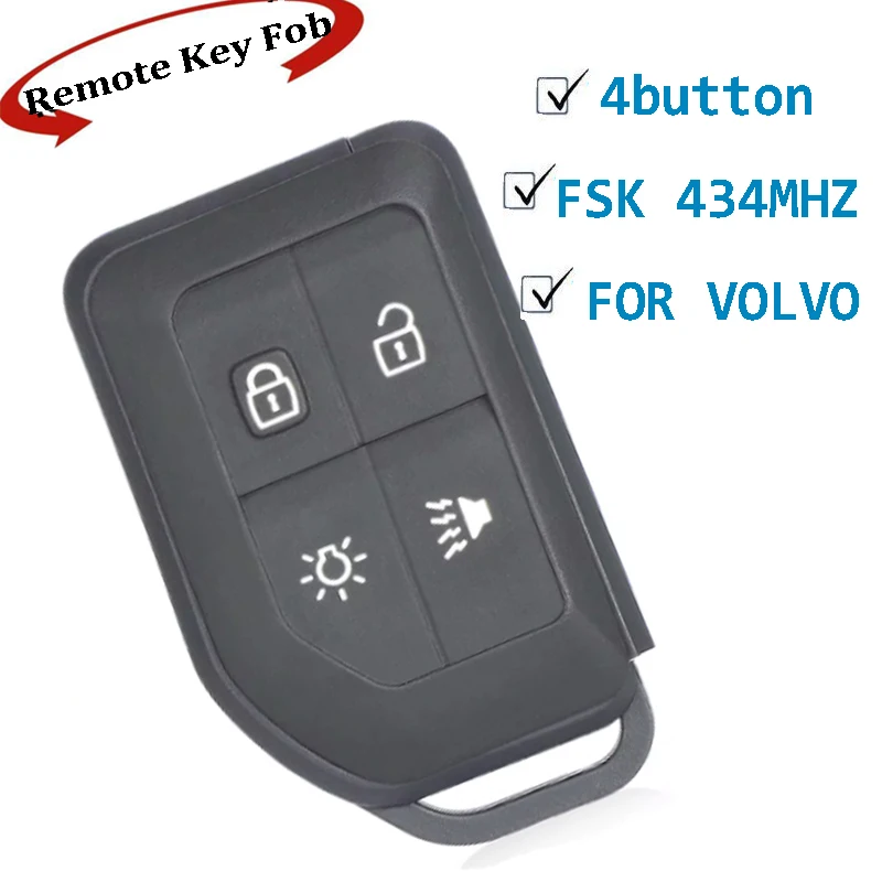 KEYECU Replacement Smart Remote Control Key Fob for VOLVO TRUCK FM410 FH16 32T Truck 4 button FSK 434MHZ