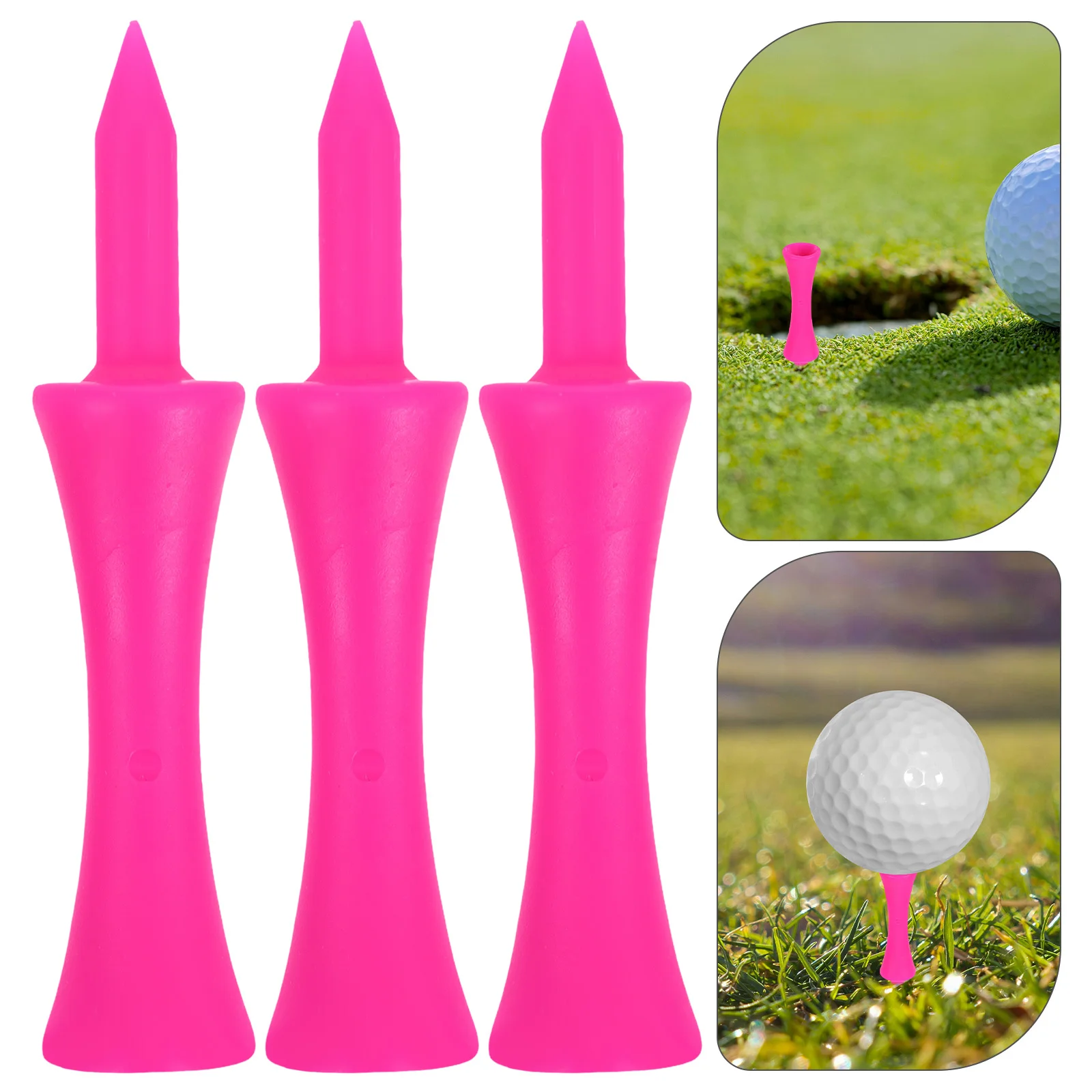 

Golf Practice Tees 100pcs 57mm Adjustable Height Plastic Tees for Driving Range Adults Unbreakable Golfing Accessories Set