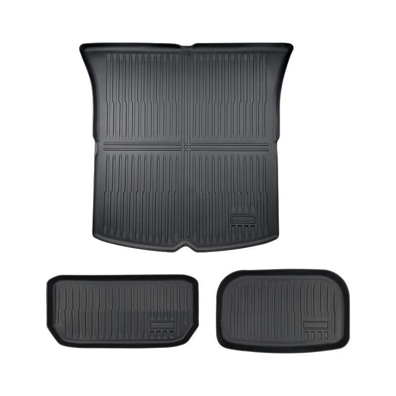 

Для Tesla 2021-2024 Model Y, всепогодный водонепроницаемый коврик из ТПЭ спереди и сзади багажника, аксессуары для багажника