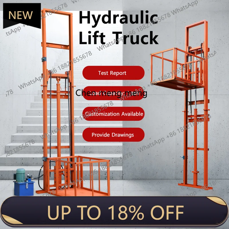 

MF Electric Cargo Elevator Lift Heavy Goods Warehouse Home Space Loading And Unloading Home Workshop Small Lifting Platform