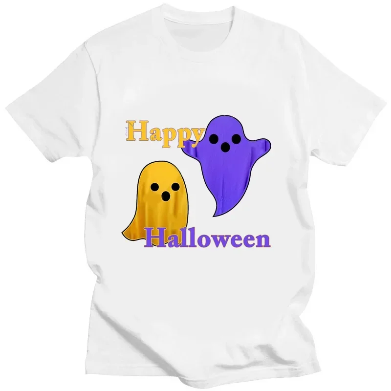 

Creativity Comfort Short-sleev Novelty Unisex Tee Tops Cute Halloween Ghost Cute Print Tshirt Summer Women Men Casual T Shirt