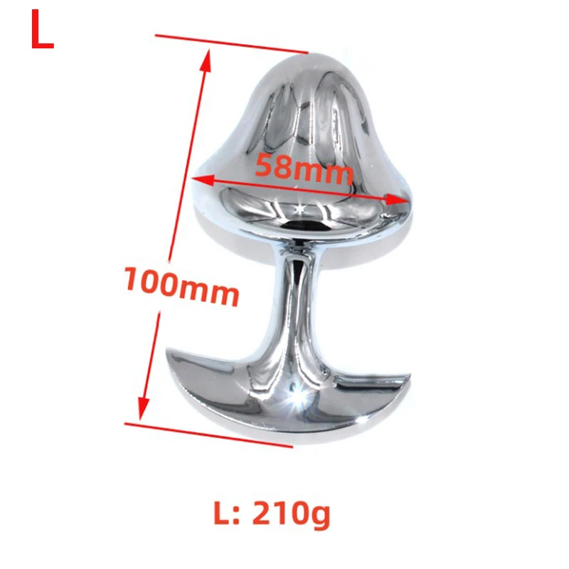 Mushroom Metal Butt Plug Sphincter Training Anal Dilator Massager_voghion.com