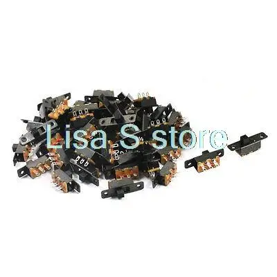 

50 шт. SPDT 2 положения 3 клеммы Панель Крепление горизонтальный скользящий переключатель SS-12F16 высота ручки 4 мм 5 мм 6 мм