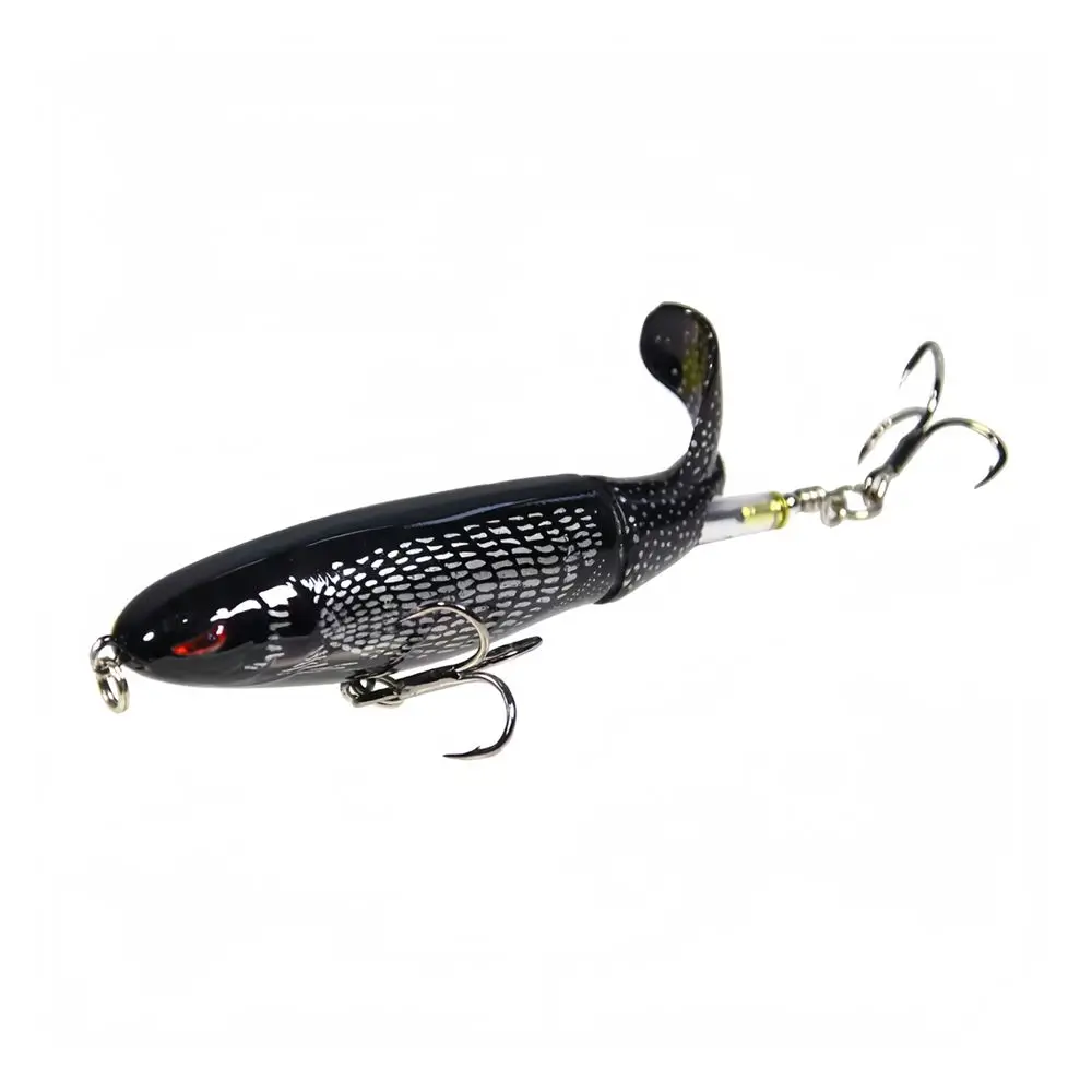 1 Pcs 10cm/14cm Topwater Fishing Lure Whopper Popper Artificial Bait Hard Bait Propeller Rotating Tail Fishing Tackle Swimbait