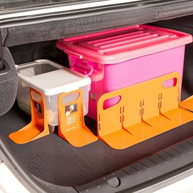1pc Car Back Auto Trunk Fixed Rack Holder Stand Shake-proof Organizer Fence Storage Holder Adjustable Distance Storage Box Fixer