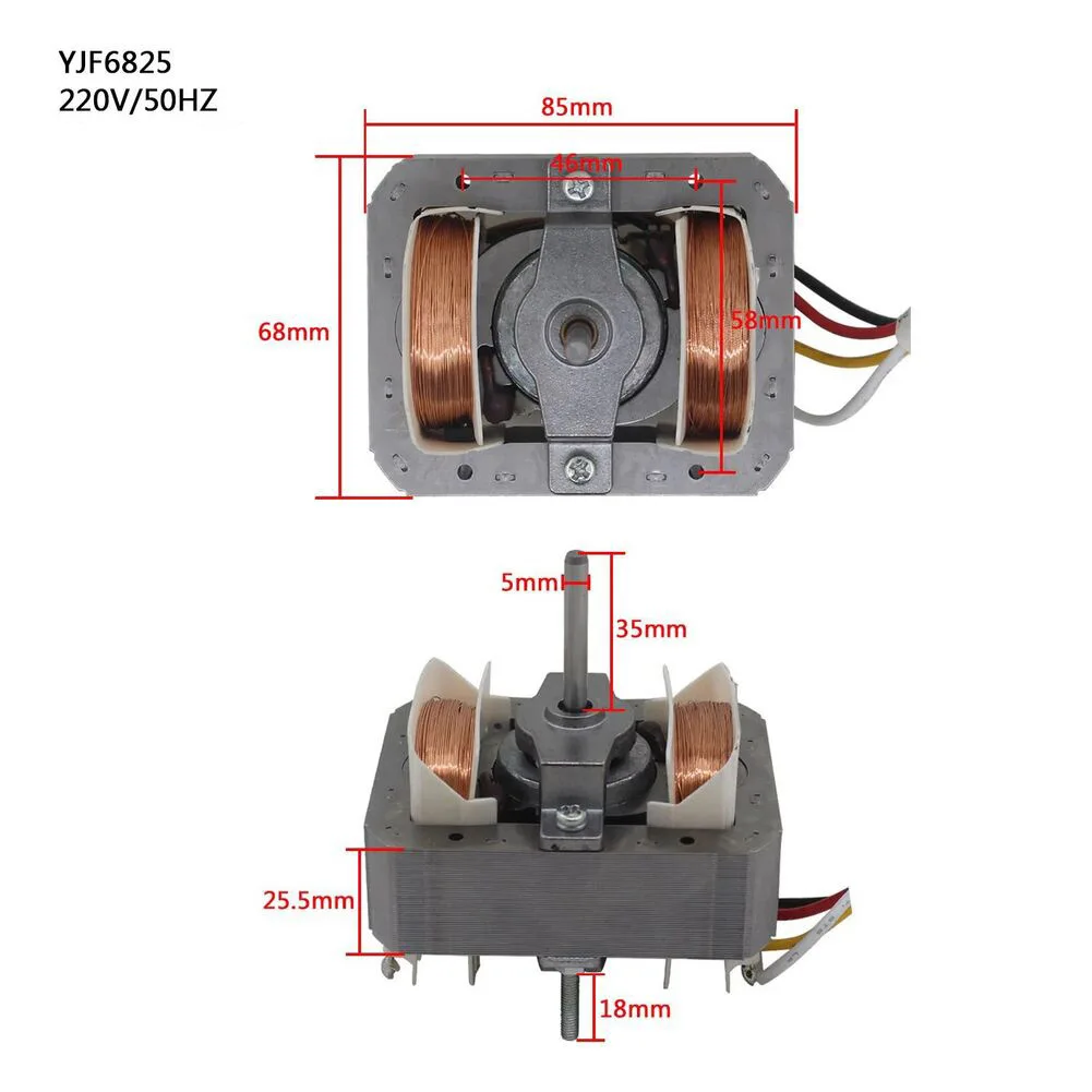 Cooker Hood Motor YJFFor 6825 220V Stainless Steel Unit Designed for Range Hood Exhaust Applications 3500 RPM Consistent Flow