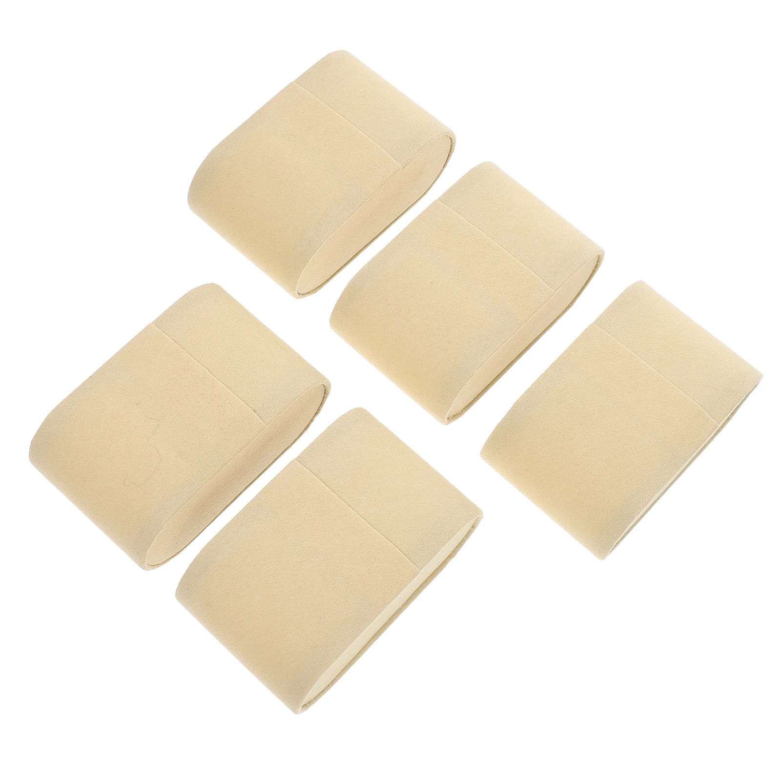

5pcs Jewelry Display Pillows Beige Bracelet Bangle Watch Accessories Cushions for Home Store Exhibitions Soft Material Long