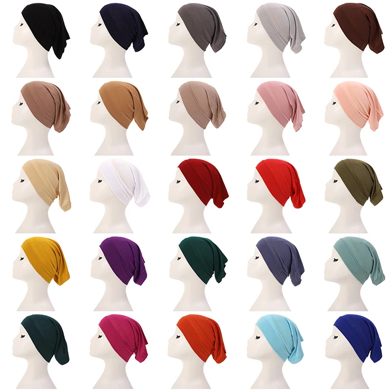 Muslim Underscarf Women Veil Modal Hijab Muslim Women Scarf Turbans Head For Women Women's Hijabs Hijab Caps Hat Islamic