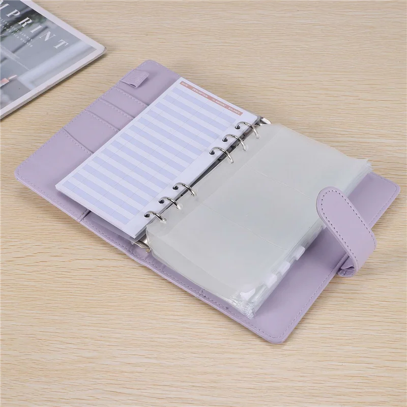 A41Z-A6 Budget Binder With Zipper Envelopes, Budget Planner Book Money Saving Organizer, Cash Envelopes For Budgeting