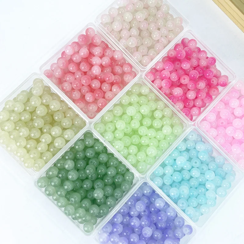 Bulk Glass Beads - Crystal Loose Beads for DIY Bracelet Jewelry Handmade Cinnabar Accessories - Image 4