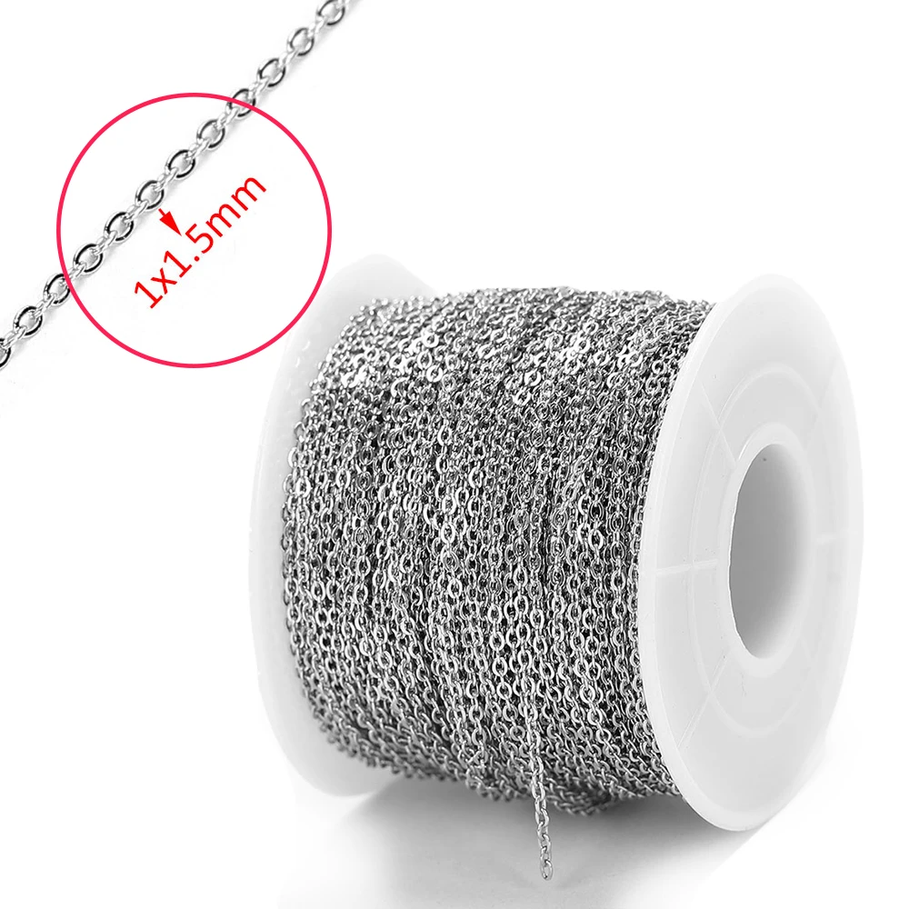 10 Meter 2 Meter Goldfarbene Edelstahl O-förmige Gedrehte Ketten DIY Halskette Armband Körperkette Schmuckherstellung Zubehör