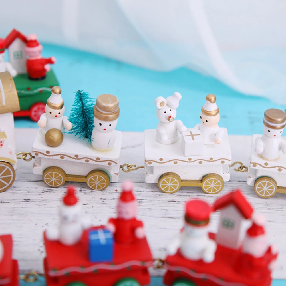 

Wooden Christmas Decor Mini Train Ornament Hanging Decoration For Tree Party Home Kindergarten