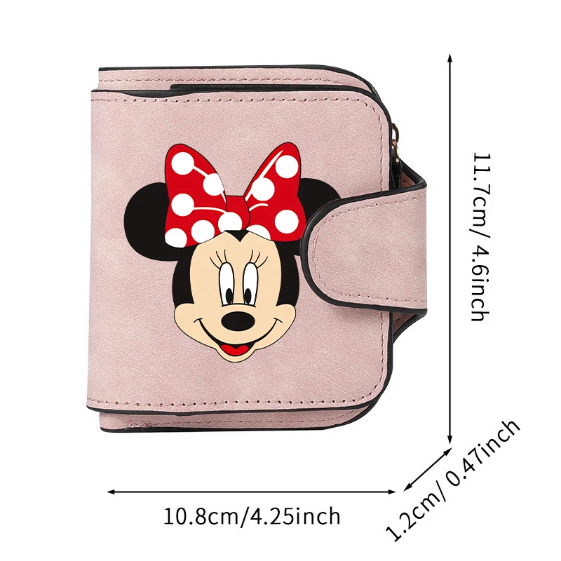 Minnie Mickey Mouse Women Wallets Girl Disney Anime Fashion Daily Purse Multi Card Slot Trend Card Bag Portable Zero Wallet Gift