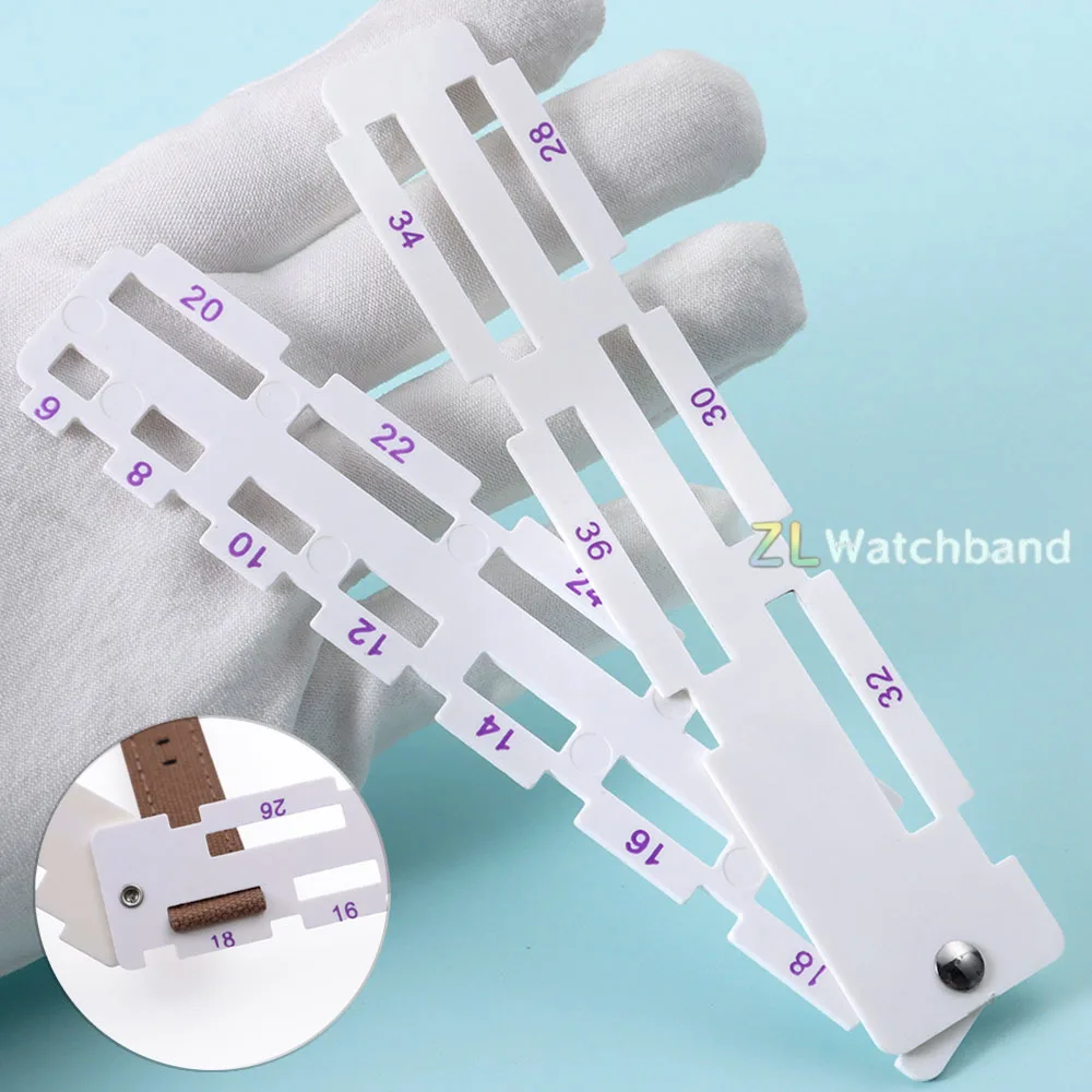 1PC 6mm-36mm Multi-Size Ruler Watchband Convenient Tools Plastic Multi-Size Caliper Ruler Strap Width Length Measuring Tools