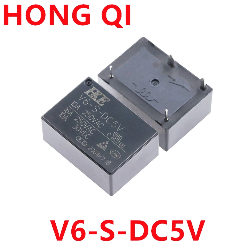 5PCS Relay V6-S-DC5V V6-S-DC12V V6-S-DC24V 16A 4PIN 5V 12V 24V Power relay Replaceable HF7520- 005 012 024-HSTP