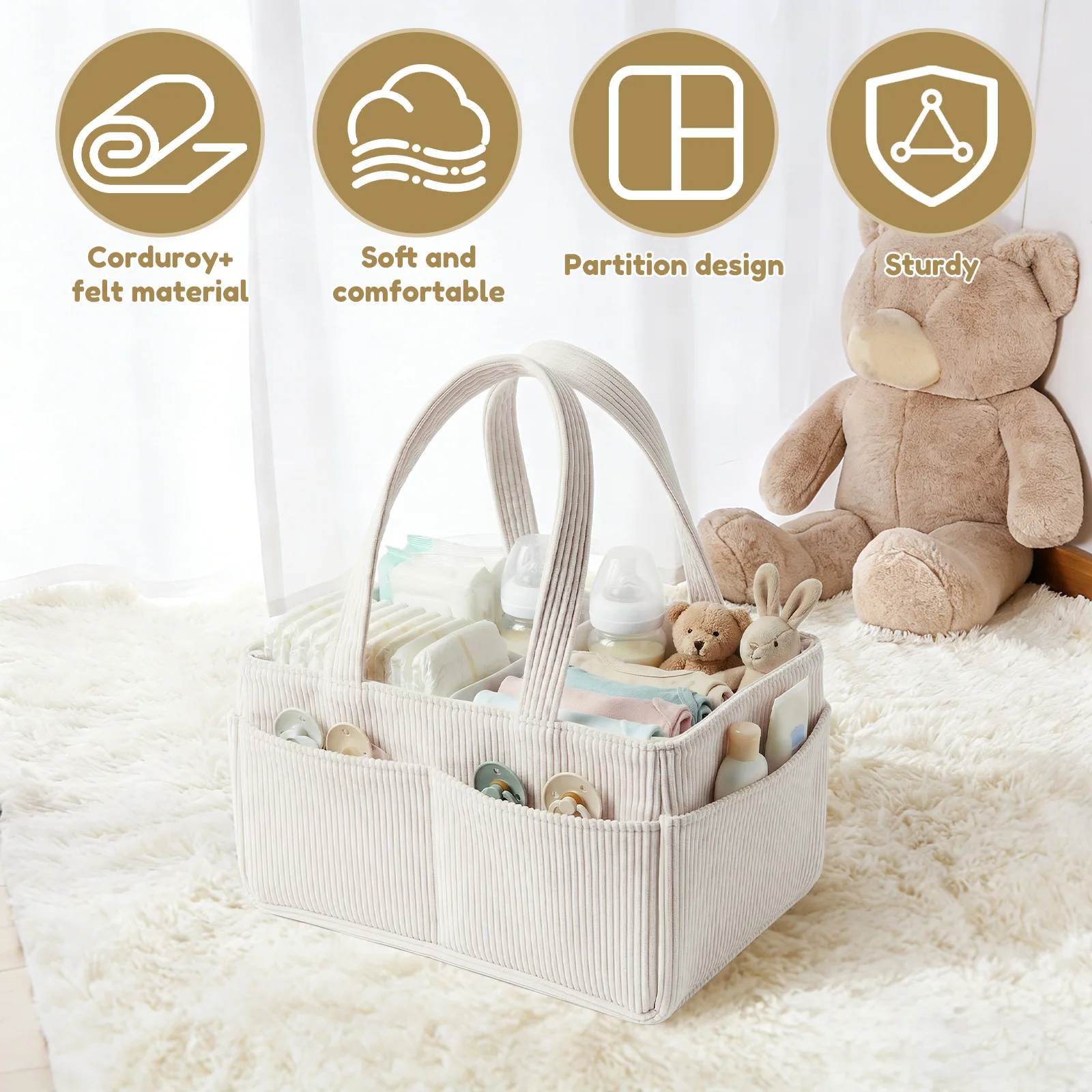 Large Capacity Diaper Bag Cord - огляд і ціна Baby Nursery Shelves