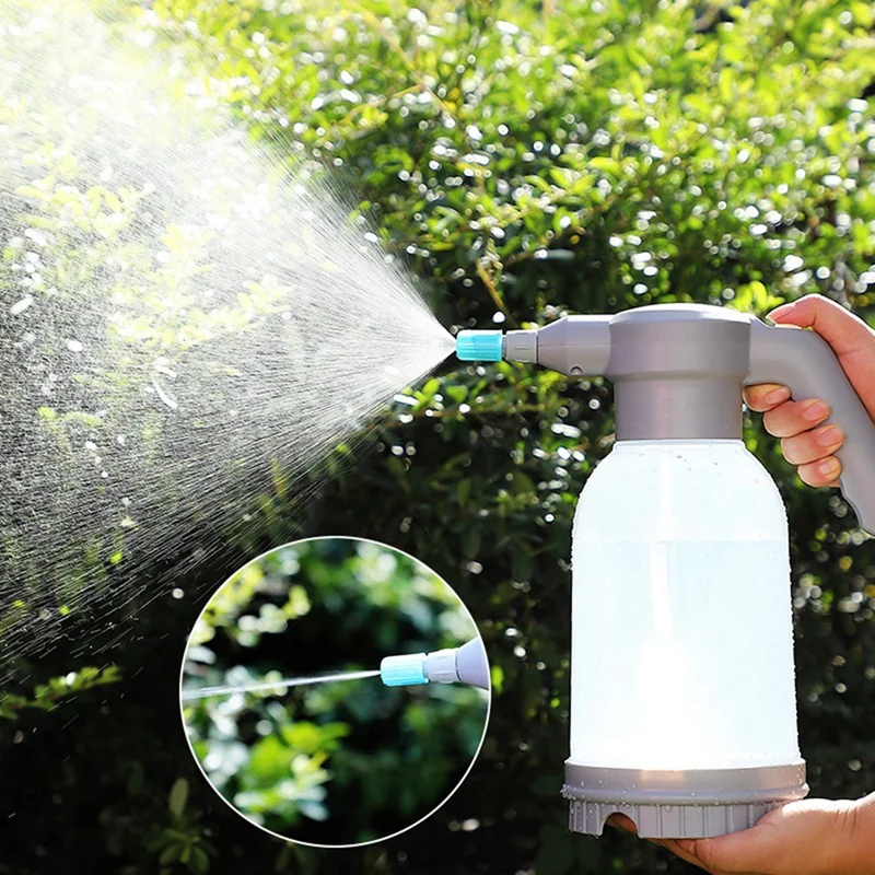 2L Electric Automatic High-Pressure Garden Water Spray Bottle 360 Degree Battery Sprayer Watering Hose USB Charging-T02C