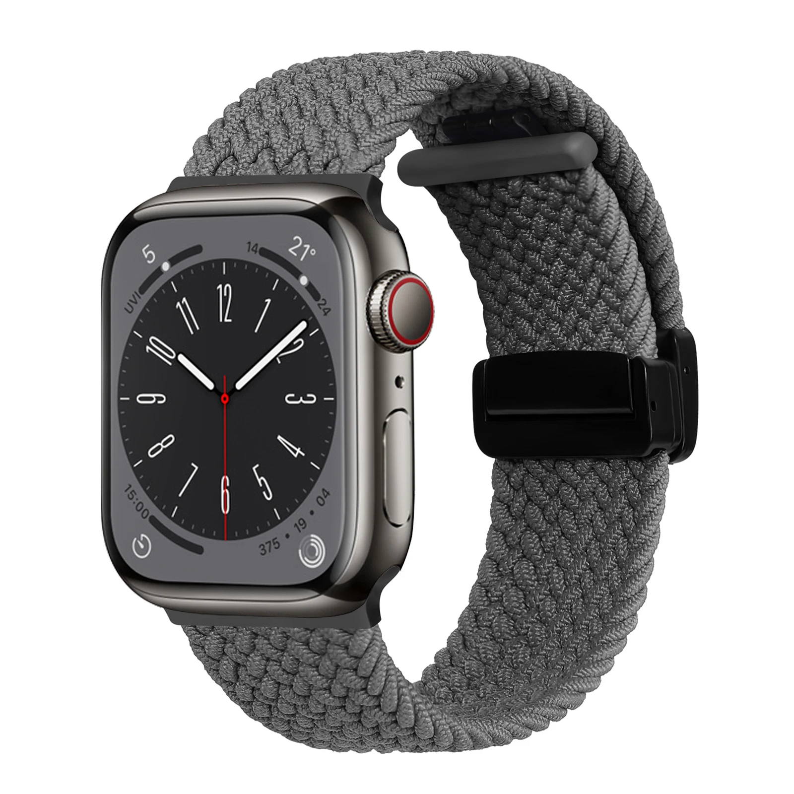 Magnetic Strap For Apple Watch Band 44mm 45mm 40mm 49mm 41mm 42mm 38 Nylon Braided bracelet iWatch series 8 3 se 6 7 9 Ultra 2