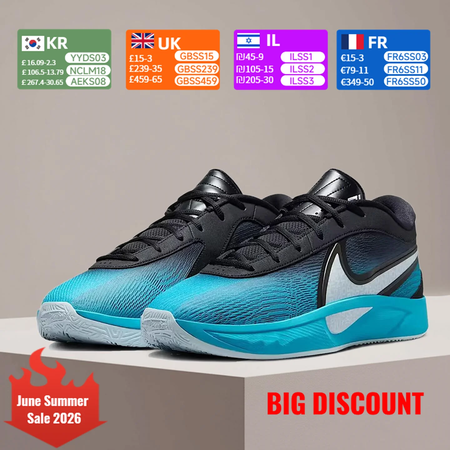 

Nike Giannis Monster 6 “Monster” Unisex Basketball Shoes Slip-Resistant, Durable, Cushioned FZ1621-001